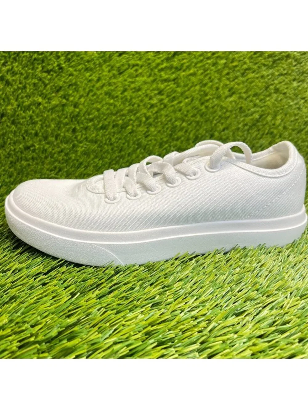 Allbirds Canvas Piper 2 Womens Size 6 White Athletic Running Shoes Sneakers